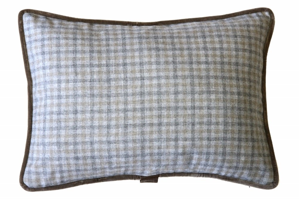  Beige & Grey Check / Beige Velvet