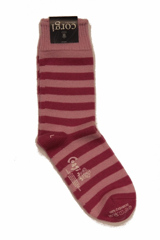 Corgi Cashmere Cotton Blend:Purple and Pink Large