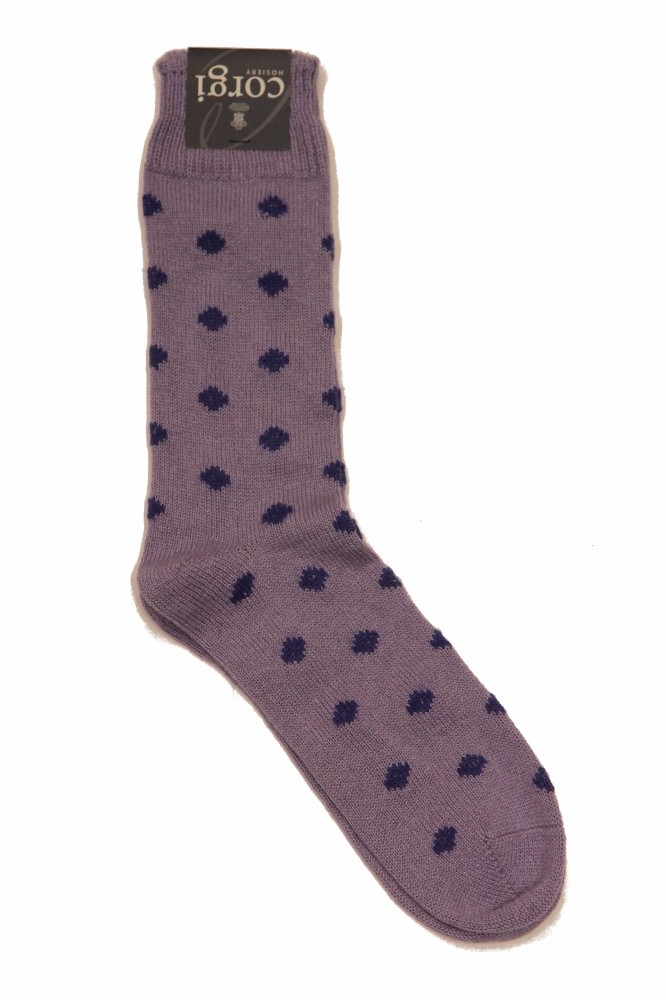 Corgi Cashmere Cotton Blend:Purple and Lilac Large