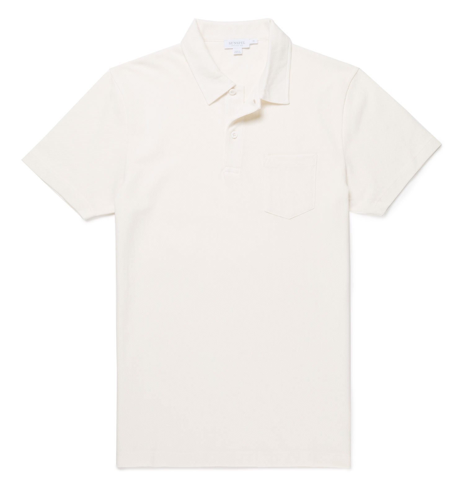 Sunspel Riviera Polo Shirt: Archive White