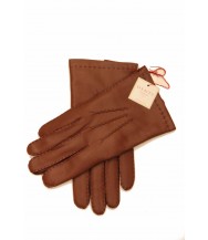 Dents: English Tan Handsewn Cashmere Lined Hairsheep Leather Gloves