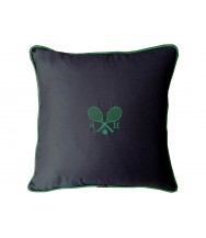 Wimbledon Personalised Tennis Embroidered Navy Blue Cushion